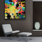 Expressionist free form color field modern abstract painting print by Sally Trace