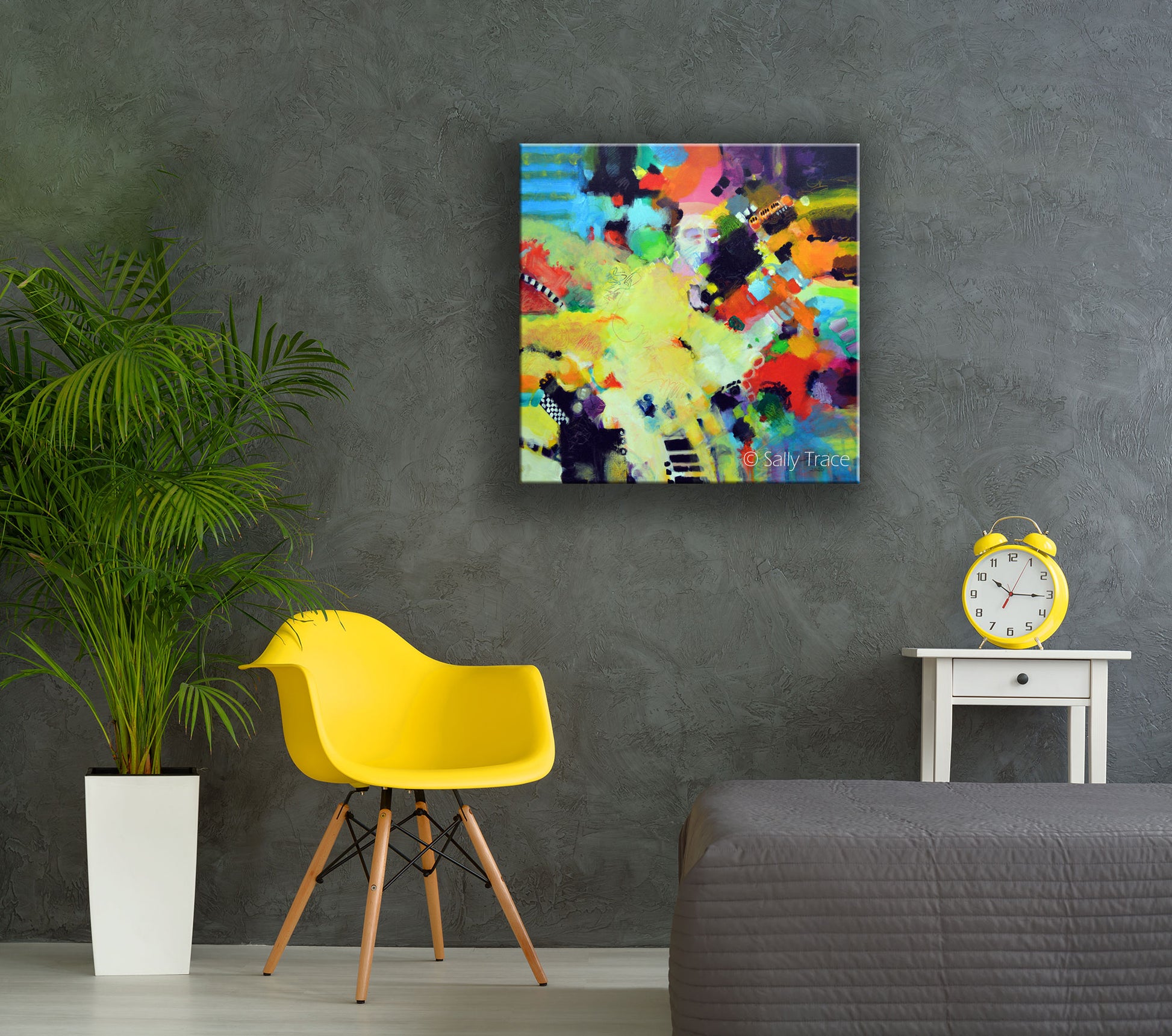Modern contemporary abstract expressionism fine art painting on canvas by Sally Trace
