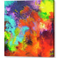 Momentum, contemporary abstract art triptych painting prints on canvas by Sally Trace, canvas three, Large contemporary colorful modern modern art triptych prints on stretched canvas made from my original acrylic painting "Momentum".  Coral, teal, yellow, violet and turquoise fine art prints for your bedroom, office, living room, dining room.  Modern artwork horizontal prints for sale online.
