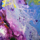 Modern fluid art abstract painting by Sally Trace, "Touch Me Here"