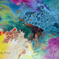 New Life, abstract art painting prints on sale from Sally Trace, close up