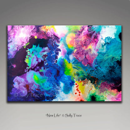 New Life, abstract art painting prints on sale from Sally Trace