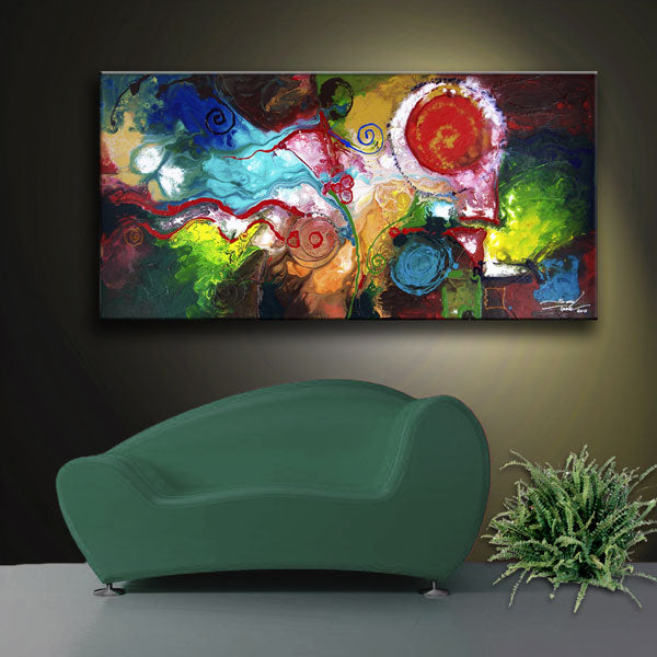 Gentle Persuasion, giclee print on canvas from my original fluid abstract pout painting
