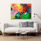 Modern art giclee print on stretched canvas from the original fluid art painting "Origin" by Sally Trace, contemporary art