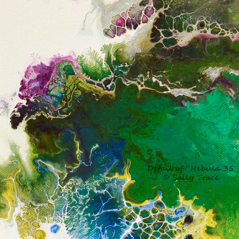 Nebula 35 by Sally Trace, fine art giclee print of my abstract fluid art space painting
