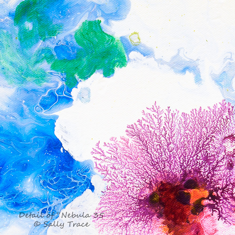 Nebula 35 by Sally Trace, fine art giclee print of my abstract fluid art space painting