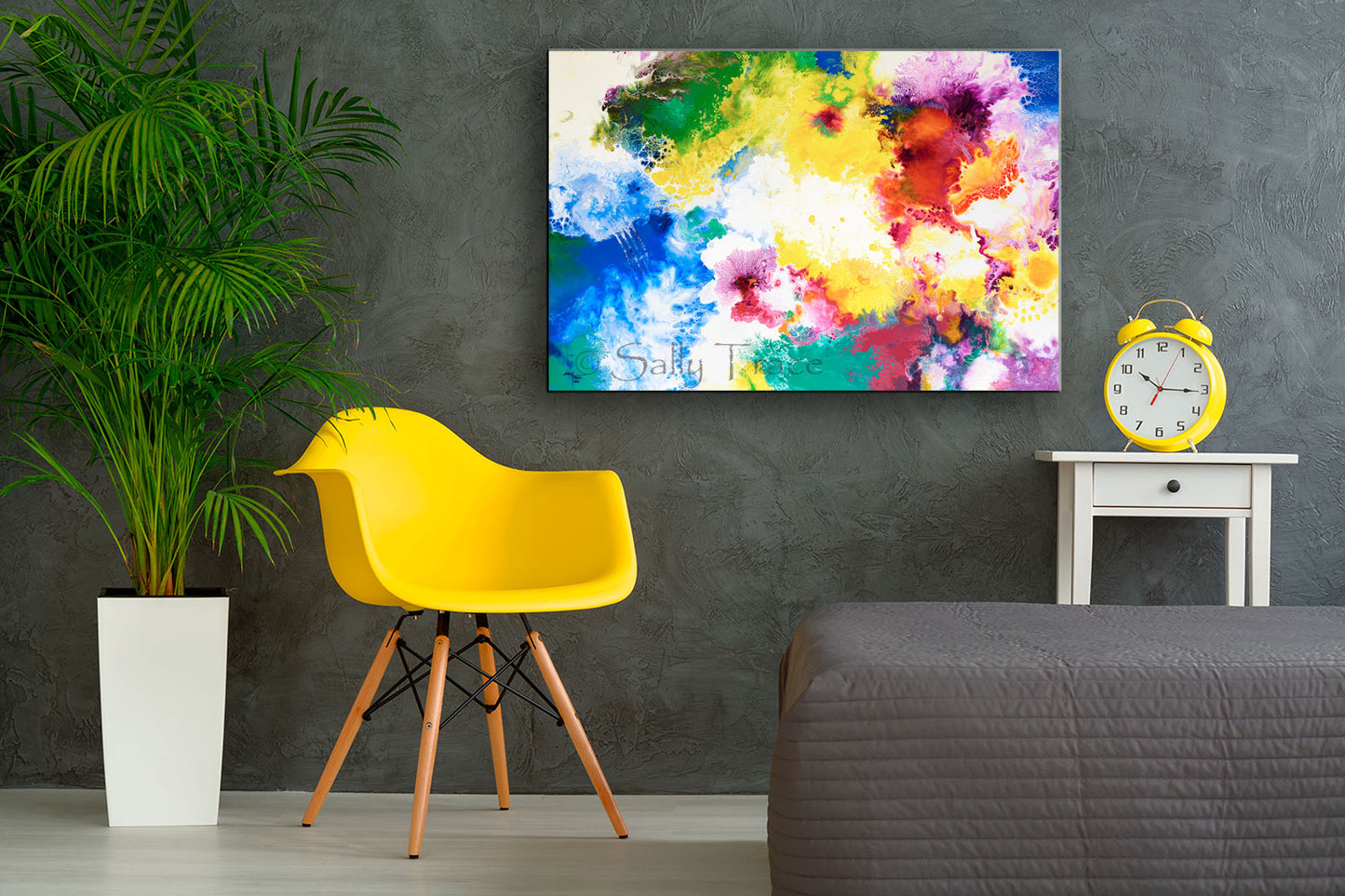 Nebula 35 by Sally Trace, fine art giclee print of my abstract fluid art space painting