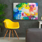 Nebula 35, original fluid art painting by Sally Trace, room view