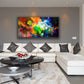 Outward Bound, fluid space art nebula painting giclee print on canvas by Sally Trace