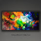 Outward Bound, fluid space art nebula painting giclee print on canvas by Sally Trace