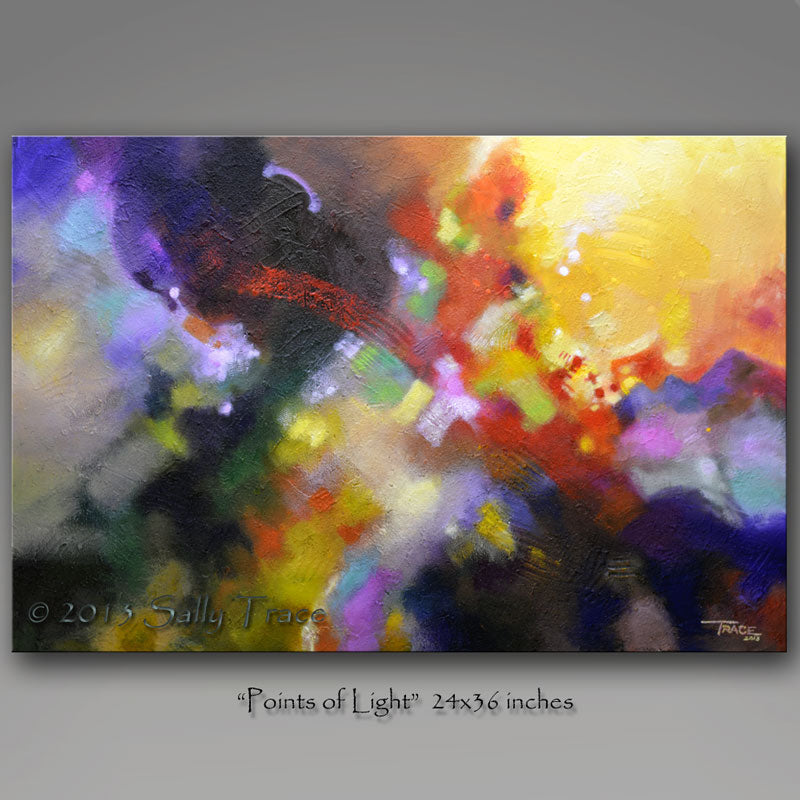 Abstract art painting by Sally Trace Points of Light