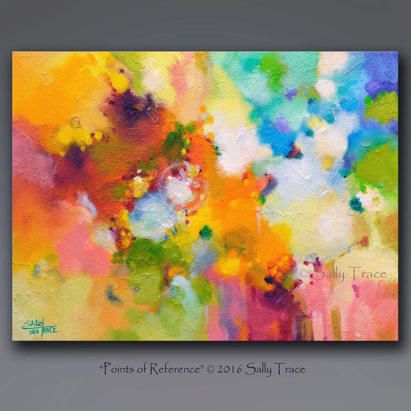 Points of Reference, fine art abstract expressionism giclee print from the original abstract painting by Sally Trace