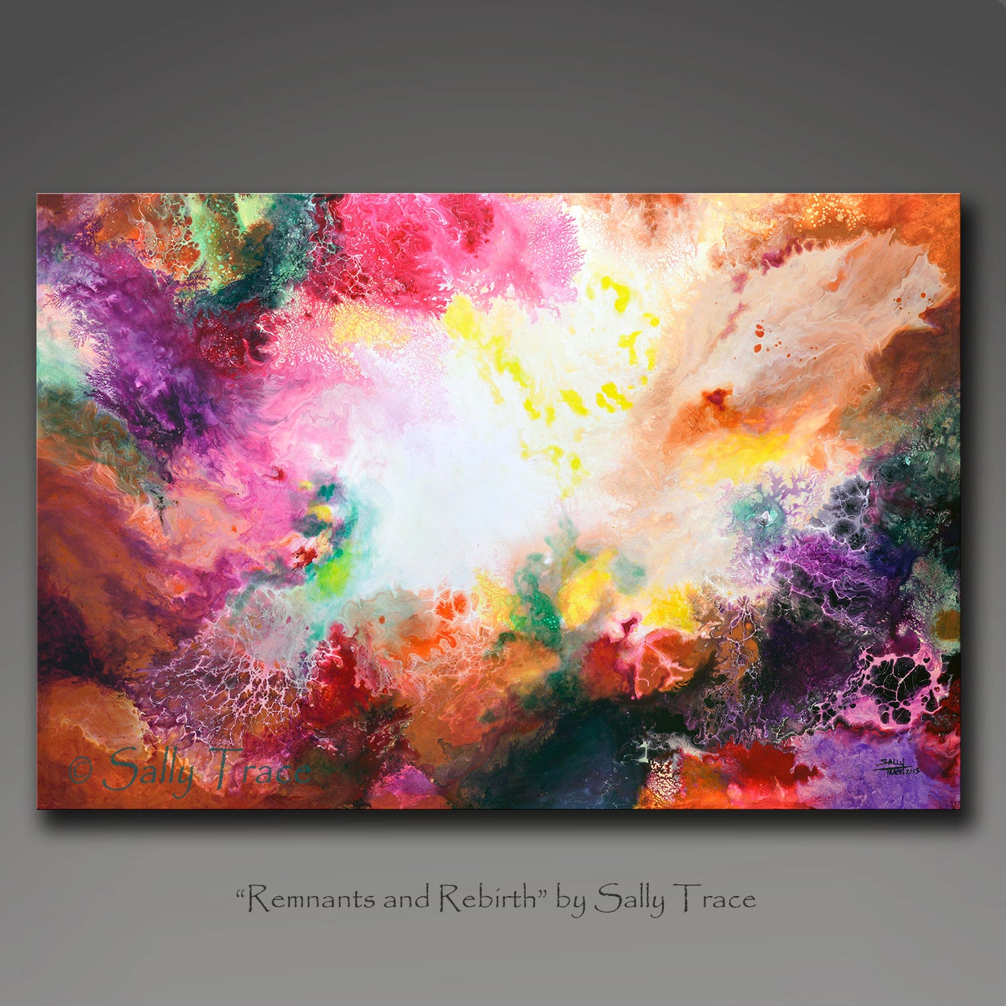 Contemporary abstract art for sale by Sally Trace, Remnants and Rebirth