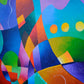 Reveur, Hard-Edge Abstraction Original Colorful Geometric Painting for sale by Sally Trace
