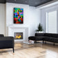 Reveur, Hard-Edge Abstraction Original Colorful Geometric Painting for sale by Sally Trace