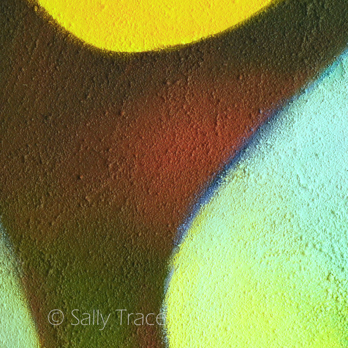 Geometric art prints from the original painting by Sally Trace, art prints on canvas, buy art directly from the artist, close-up view