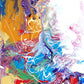 Sometimes in Winter, original fluid pour painting