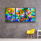 Original geometric triptych painting on canvas, room view "Summer Dream" by Sally Trace