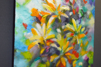Original abstract textured painting by Sally Trace "Summer Sweetness" detail