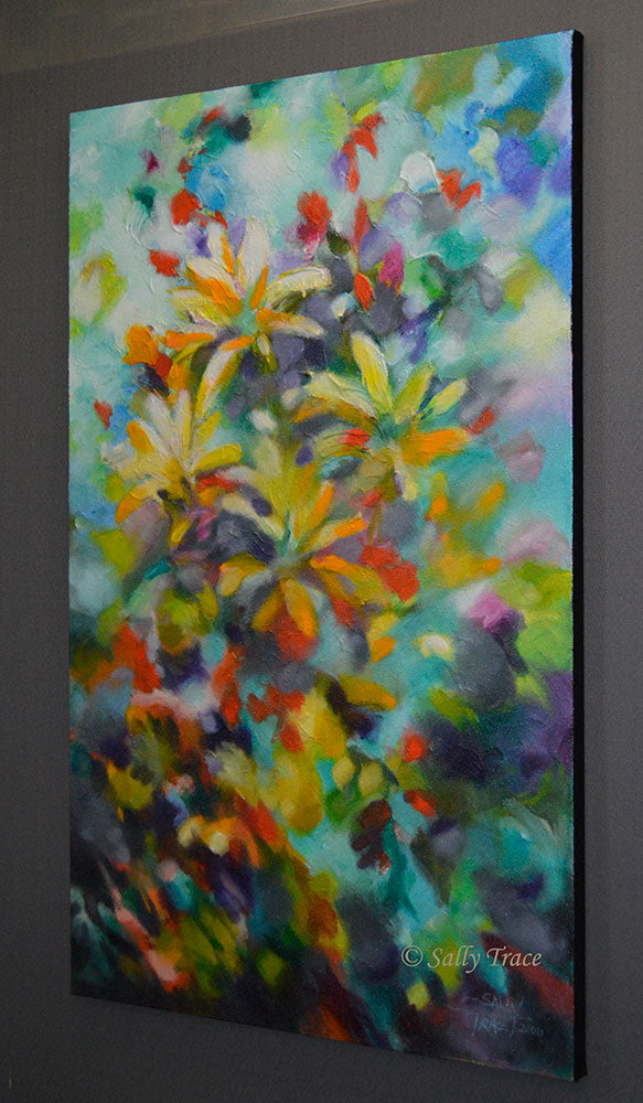 Original abstract textured painting by Sally Trace "Summer Sweetness"