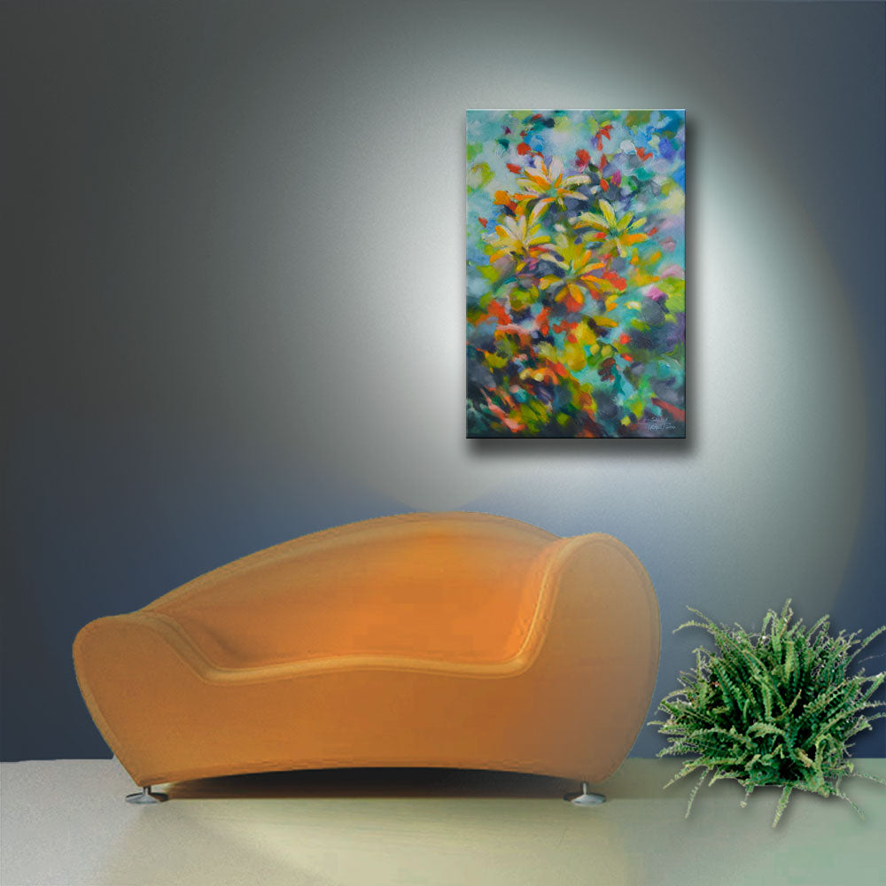 Giclee prints on canvas from the original abstract textured painting by Sally Trace "Summer Sweetness"