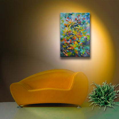 Giclee prints on canvas from the original abstract textured painting by Sally Trace "Summer Sweetness"