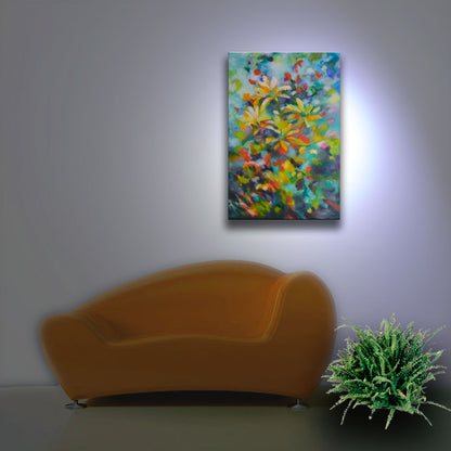 Giclee prints on canvas from the original abstract textured painting by Sally Trace "Summer Sweetness"