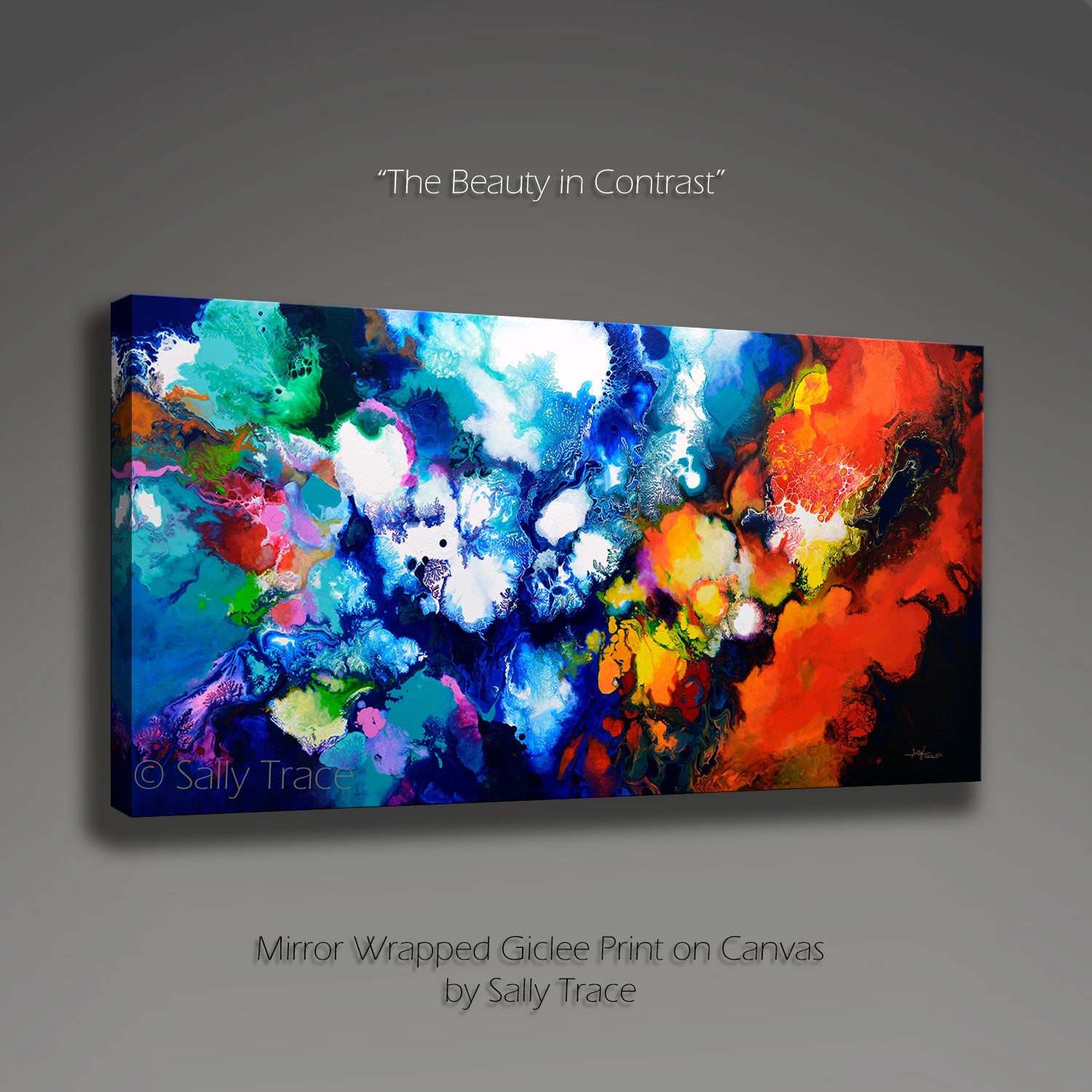 "The Beauty in Contrast" Giclee Prints from the Original Abstract Painting by Sally Trace