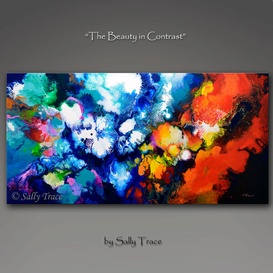"The Beauty in Contrast" Giclee Prints from the Original Abstract Painting by Sally Trace