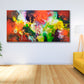 "The Fullness of Manifestations" fine art prints of an original abstract fluid painting by Sally Trace, a contemporary artwork for the home of office, decotr for your living room, dining room, colorful abstract art paintings, abstract art for sale by the artist, room view