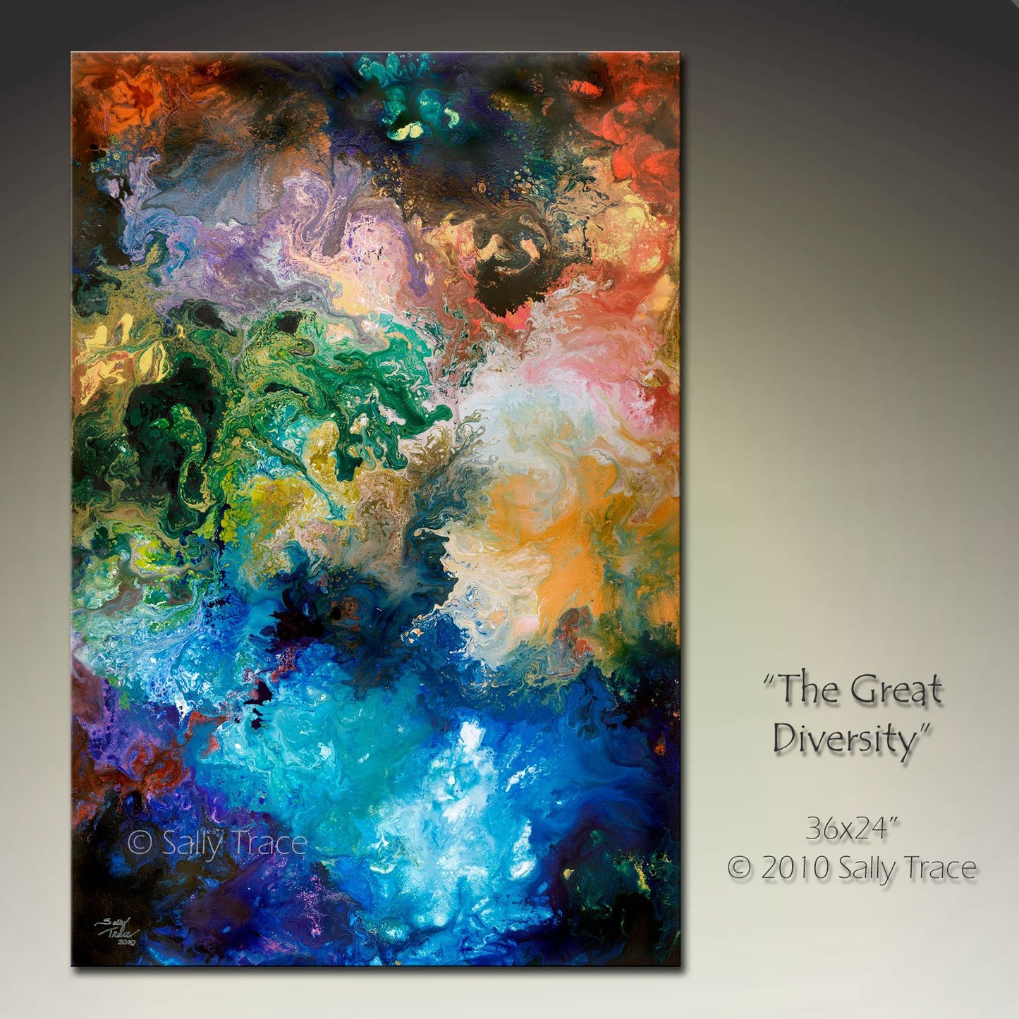 "The Great Diversity" giclee prints on canvas by Sally Trace