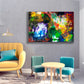 Contemporary fluid art painting by Sally Trace, room view