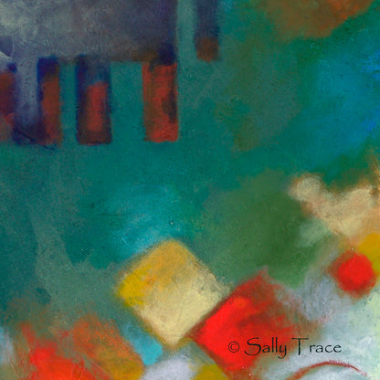 Modern contemporary abstract wall art giclee print by Sally Trace, "Third Level Harmonics" by Sally Trace, detail
