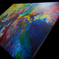 Fluid abstract paiting prints on canvas by Sally Trace "Touch Me Here"