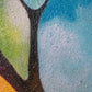 "Tree of Light".  Original painting is sold. A beautiful abstracted painting of a tree in a landscape with a stained glass appearance.  Geometric elements in the composition.  Heavily textured with texturizing mediums. 24x36 inches, 1.5 inch deep canvas, sides painted black, varnished, COA, wired.  © 2012 Sally trace, all rights reserved.