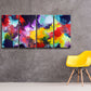 Contemporary four canvas giclee print set by Sally Trace