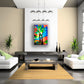 Two trees giclee prints by Sally Trace, from the original abstract painting, room view