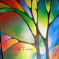 Modern contemporary original paintings for sale, Two Trees by Sally Trace