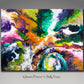 "Unseen Forces" fine art prints of an original abstract fluid painting by Sally Trace, a contemporary artwork for the home of office, decor for your living room, dining room, colorful abstract art paintings, abstract art for sale by the artist, pour painting
