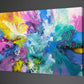 Modern contemporary fluid art prints from the painting When The Angel Came by Sally Trace, side view