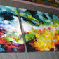 Windswept, abstract art giclee triptych by Sally Trace