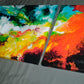 Windswept, abstract art giclee triptych by Sally Trace